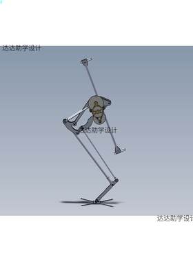 M4027-生垂直跳跃机器人salto 三维SW2018带参设计CAD