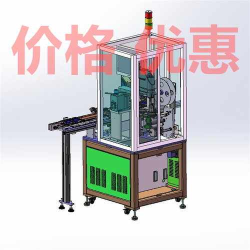 视觉CCD贴膜机带工程图BOM表X28313D图纸机械设计素材SW模型