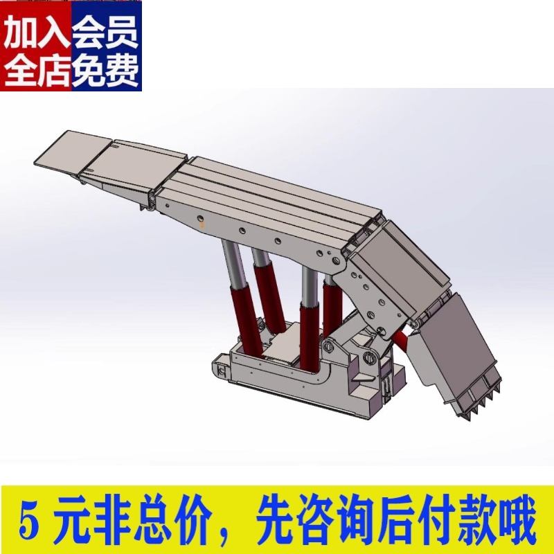 详细液压支架三维SW模型设计solidworks建模3D数据图纸可编辑CAD