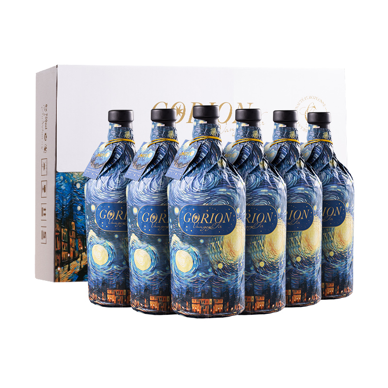 法国进口干红葡萄酒750ml红酒洋酒送礼整箱礼盒装梵高星空干红