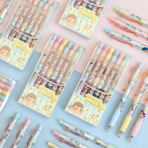 炒萌可爱ins风不二笔按动中性笔