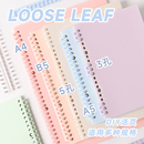 A4活页夹文件装 订环30孔塑料胶线圈扣环B5手帐活页本封面板可拆卸