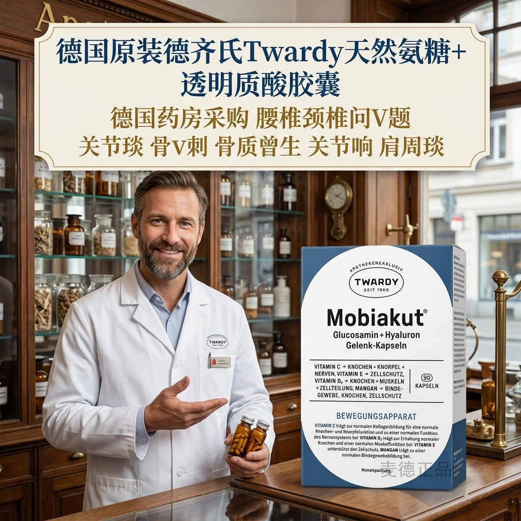 德国原装德齐氏Twardy氨糖 + 透明质酸胶囊 骨关节健康
