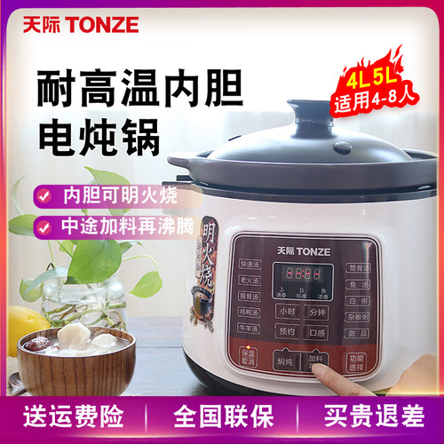 天际煲汤锅电用多功能快炖5L炖汤