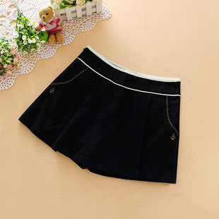 特价 女生秋季薄款羊毛呢百褶短裙裤裙百搭韩版裤子学生少女潮