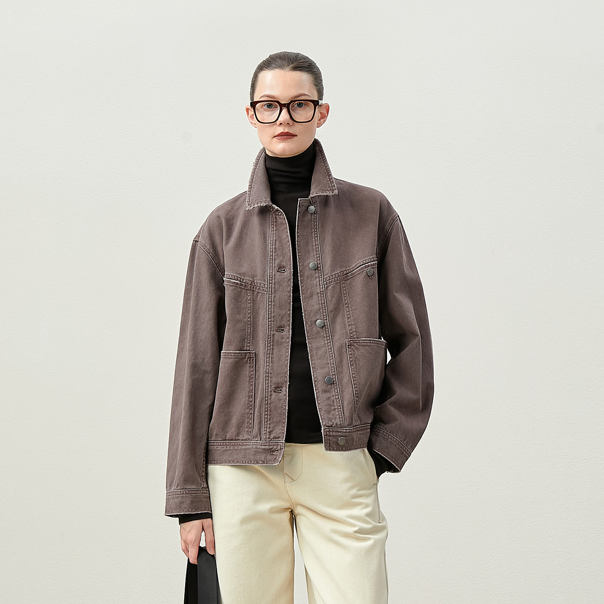 茉莉雅集老钱复古日本水染牛仔全棉休闲外套WWT08162