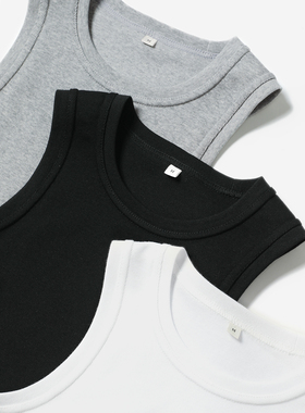 茉莉雅集J*S紧密高弹干爽棉坑条打底无袖T恤背心日本料 WTX07063