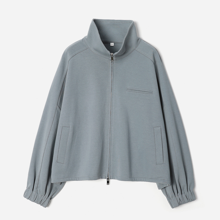 茉莉雅集自由舒适紧密空气棉休闲立领卫衣外套 WWT08048