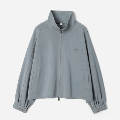 茉莉雅集自由舒适紧密空气棉休闲立领卫衣外套 WWT08048