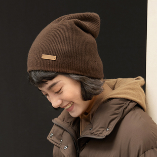 茉莉雅集 锁住暖意柔软绞花KVSS全羊绒针织帽子WSP05132