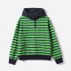 休闲摩登条纹撞色连帽舒适薄卫衣日本料 茉莉雅集 经典 WWY07058