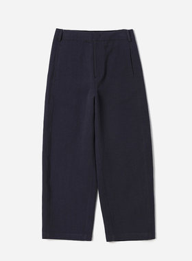 茉莉雅集气场廓形斜纹汉麻高支棉复古镰刀奶奶裤女WKZ08168