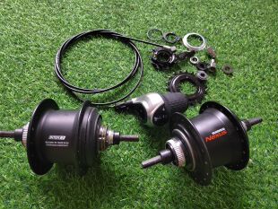 内7速花鼓内变速shimano禧玛诺SG3001-7D内七速碟刹花鼓黑色轴皮