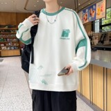 W24212-特P40秋季休闲卫衣男长袖T恤打底衫港风宽松外套，男装卫衣，电商D310B
