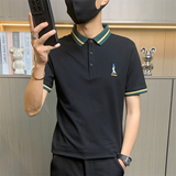 PL3067-特P35短袖t恤男士休闲翻领夏季薄款polo衫男翻领商务体恤，男装Polo衫，电商D310B