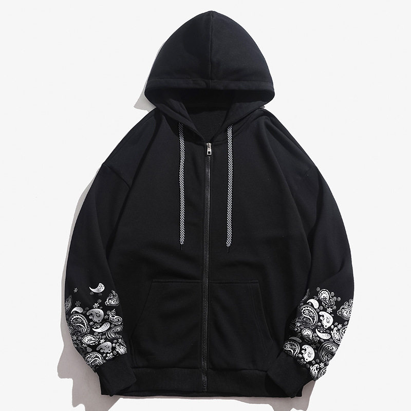 得物二开GSY9915-特P55卫衣外套男纯棉宽松休闲连帽拉链开衫,男装卫衣,电商D310B