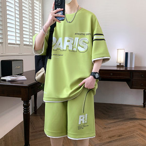 TZ24359-特P50套装男夏季青少年短袖短裤搭配一套休闲运动两件套图片