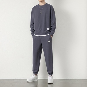 7811-P65卫衣休闲运动套装男士2023春秋季新款假两件潮牌衣服图片
