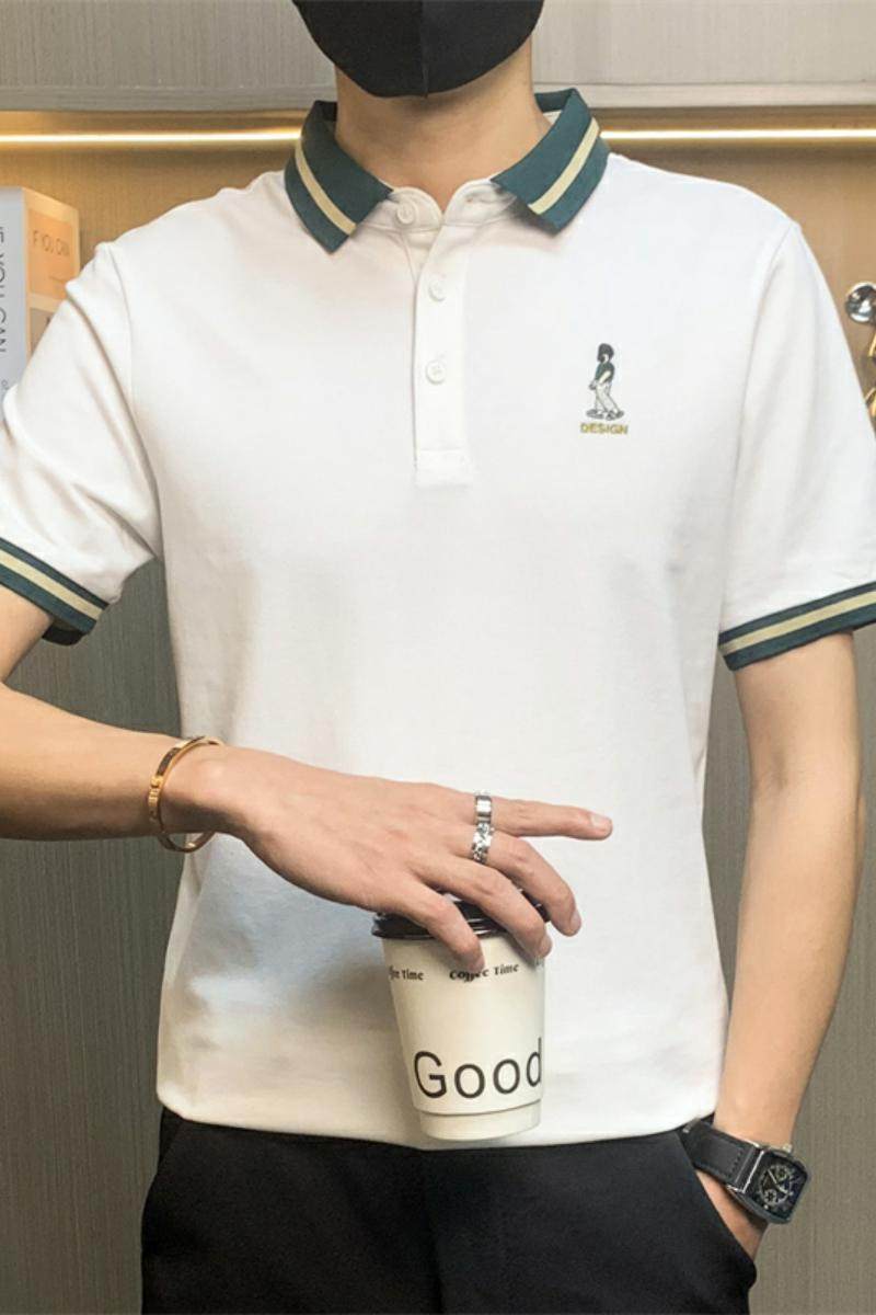 PL3067-特P35社会小伙翻领短袖t恤男潮牌衫韩版修身潮流,男装Polo衫,电商D310B
