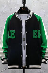 71922-P75棒球服男秋季潮牌宽松休闲夹克春秋潮流运动美式外套