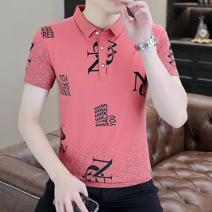 83026-P35新款翻领T恤男休闲短袖图片
