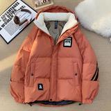 79007-特P258标90羽绒服男款秋冬季加厚宽松情侣连帽学生外套，男装羽绒服，电商D310B
