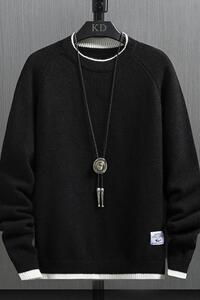79389-P50毛衣男韩版潮流外穿纯色毛线衫男士针织打底衫图片