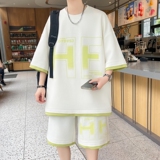 84352-特P50短袖短裤运动休闲套装男夏季高级感帅气，男装休闲套装，电商D310B