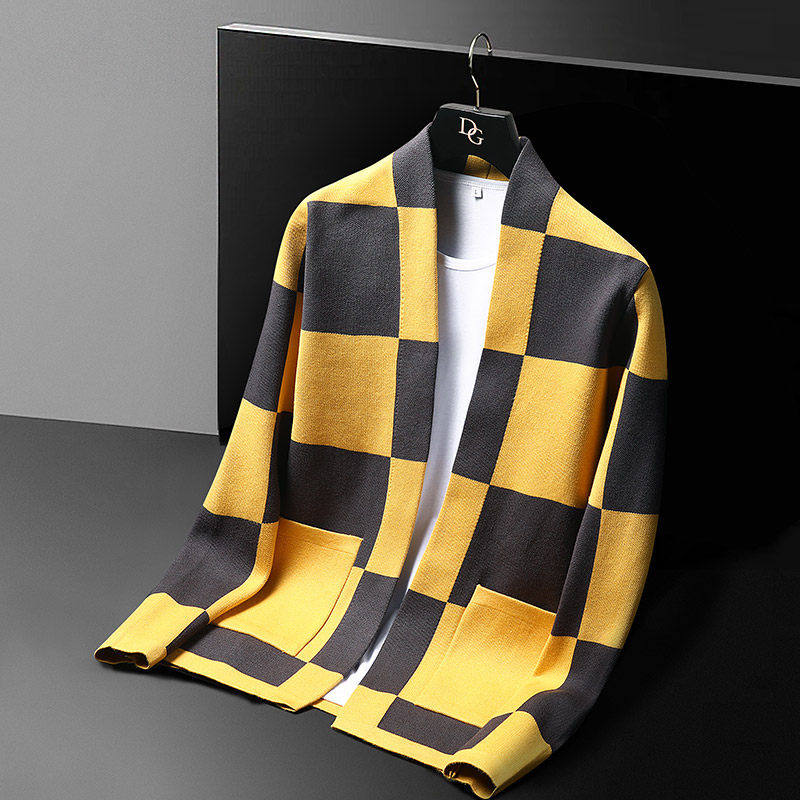 78819-特P70开衫毛衣男士春秋季新款潮流毛线衣休闲针织衫外套图片