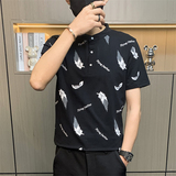 PL101-P35社会小伙立领polo衫男士短袖t恤潮牌夏季商务青年有领，男装Polo衫，电商D310B