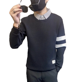 3162-P78社会小伙拼接假两件卫衣男春秋新款男士衬衫领外套男，男装卫衣，电商D310B