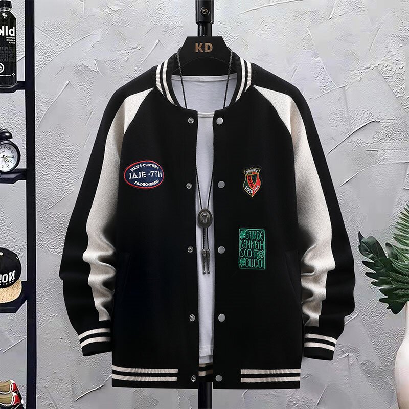 71928-P80潮牌棒球服男生秋季ins大码宽松休闲夹克潮流美式外套,男装夹克,电商D310（原电商305）