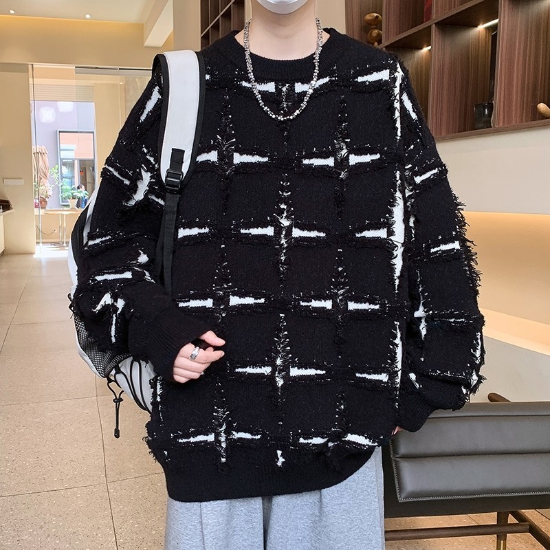 84525-P60秋冬休闲圆领毛衣男针织打底衫,男装针织衫/毛衣,电商D310B
