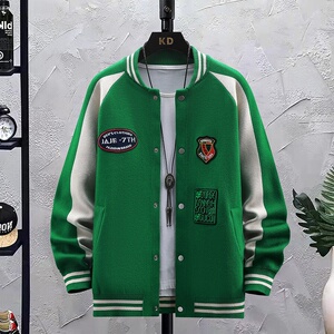 71928-P80 潮牌棒球服男生秋季ins大码宽松休闲夹克潮流美式外套图片