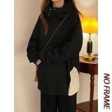 二开TZ9865-特P98纯色立领连帽卫衣套装男女2025新款秋冬宽松大码，男装卫衣，电商D310B
