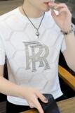 7907-P65欧货潮牌烫印短袖毛衣男款春秋打底衫男士休闲针织，男装T恤，电商D310B