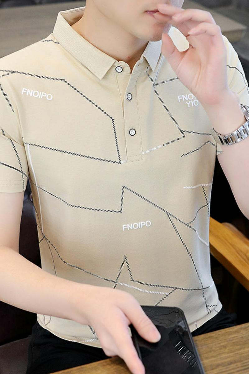 83017-P35男士衫短袖T恤潮流男装翻领夏季2024年新款有领纯棉,男装T恤,电商D310B