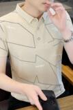 83017-P35男士衫短袖T恤潮流男装翻领夏季2024年新款有领纯棉，男装T恤，电商D310B