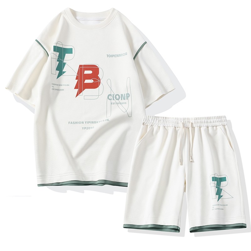 TZ24353-特P50夏季短袖T恤男套装休闲两件套,男装T恤,电商D310B