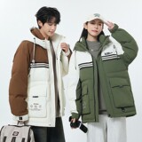 79011-特P258男连帽羽绒服2024新款加厚保暖情侣冬装防寒外套男，男装羽绒服，电商D310B