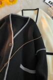 M2105-特P65开衫毛衣外套男春季男士慵懒针织衫情侣新款男款V领，男装针织衫/毛衣，电商D310B