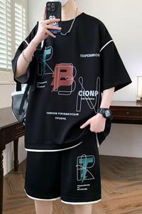 TZ24353-特P50短袖套装男青少年潮流半袖t恤高中初中学生帅气图片