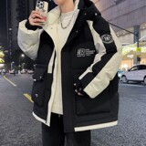 79012-特P258连帽羽绒服男款冬季加厚白鸭绒保暖潮牌宽松外套，男装羽绒服，电商D310B