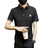 PL036-P40夏季男士有带领短袖T恤带领子男装宽松翻领刺绣polo衫，男装Polo衫，电商D310B