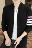 现货83808-P75男士针织衫潮流帅气休闲百搭开衫V领毛衣外套，男装针织衫/毛衣，电商D310B