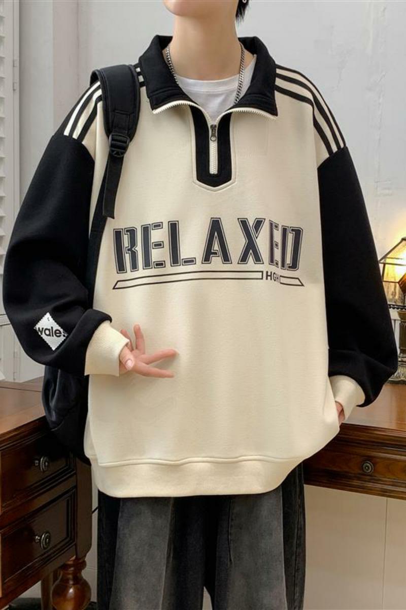 83278-P53青少年领卫衣男春秋季潮牌百搭上衣初中高中学生,男装卫衣,电商D310（原电商305）