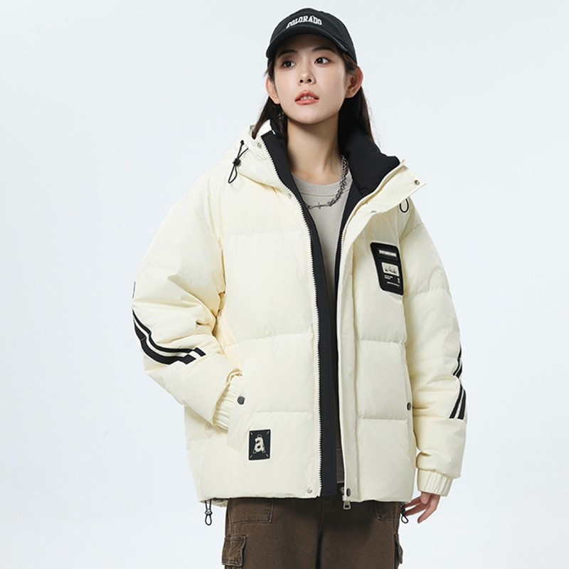 79007-特P258冬季情侣羽绒服美式运动风宽松保暖外套学院风男女，男装羽绒服，电商D310B