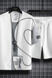 7553-P60短袖套装男士夏季潮流薄款休闲运动t恤夏装时尚衣服，男装T恤，电商D310B