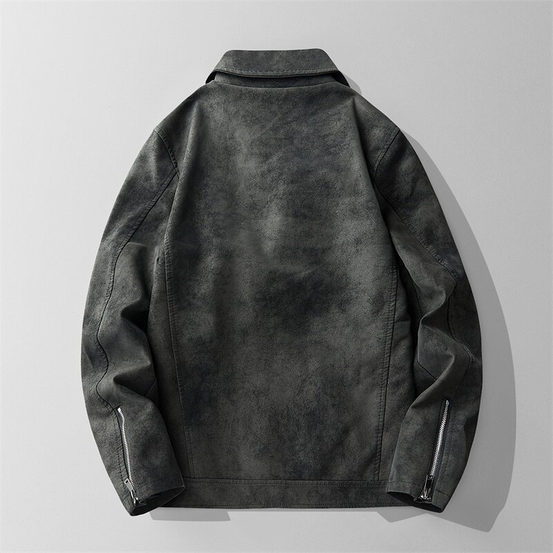 JK898-P100加绒轻熟风机车皮衣外套男秋冬韩版休闲pu皮夹克潮,男装皮衣,电商D310B