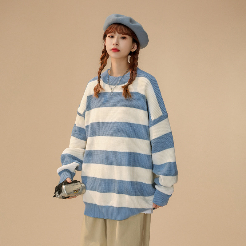 M857-P50毛衣男女ins秋冬季潮宽松慵懒港风情侣款加厚，男装针织衫/毛衣，电商D310B